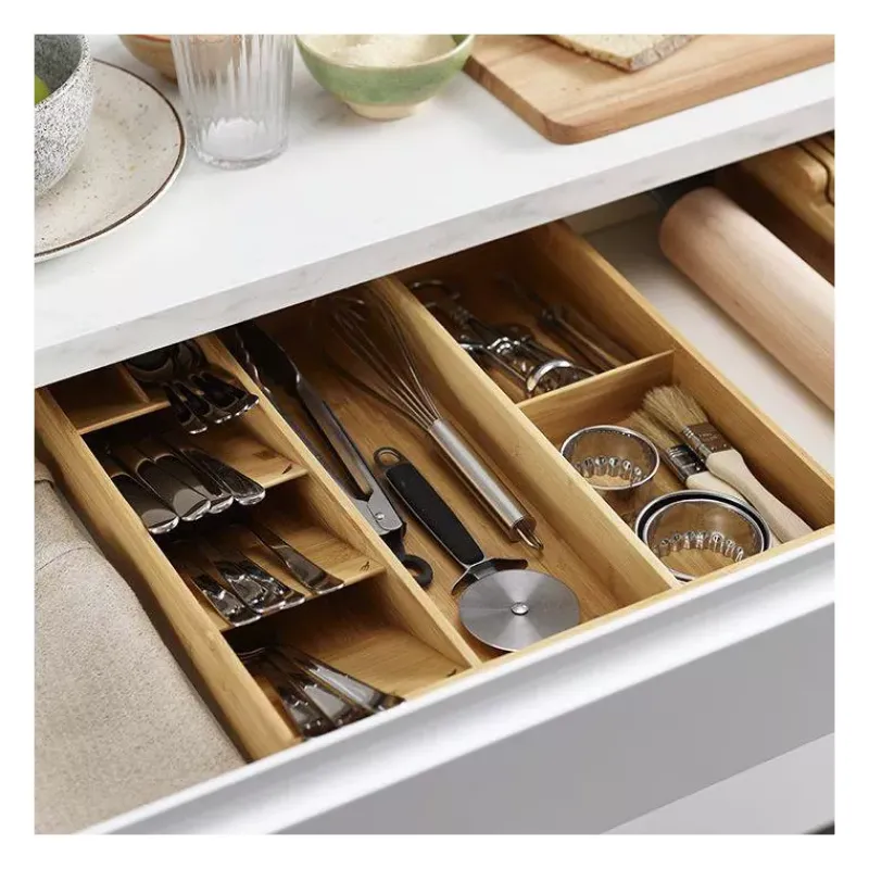 Rangement Pour Placards Tiroirs-Joseph Joseph Drawer Store Bamboo Range couverts et ustensiles pour tiroir
