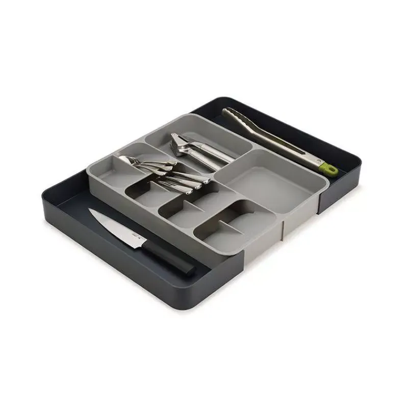 Rangement Pour Placards Tiroirs-Joseph Joseph Drawer Store Range couverts et ustensiles extensible pour tiroir Gris
