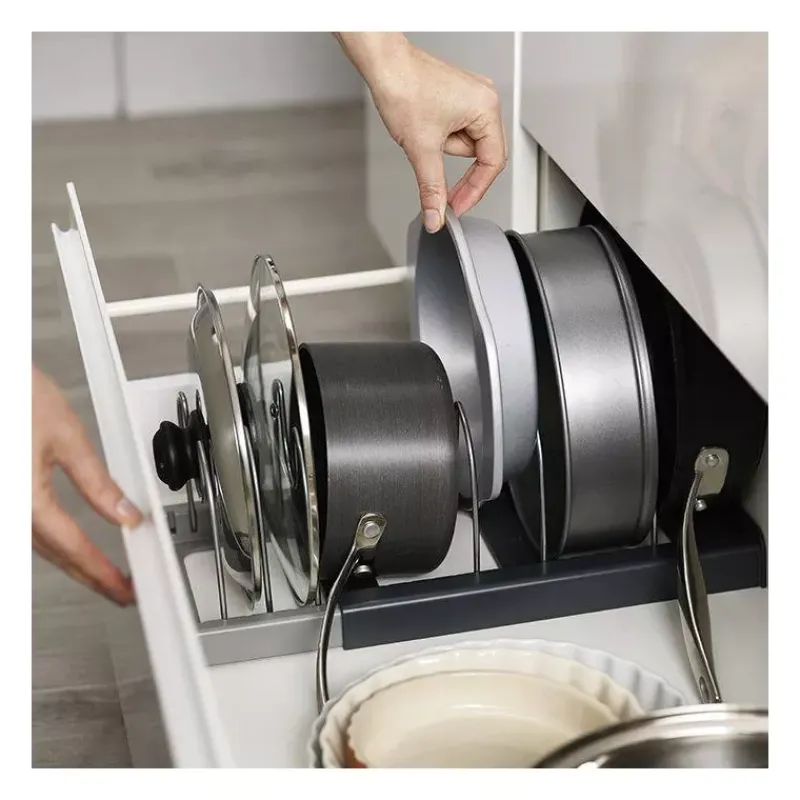 Rangements Pour La Vaisselle | Rangements À Couvercles-Joseph Joseph Drawer Store Rangement casseroles couvercles plats ronds extensible
