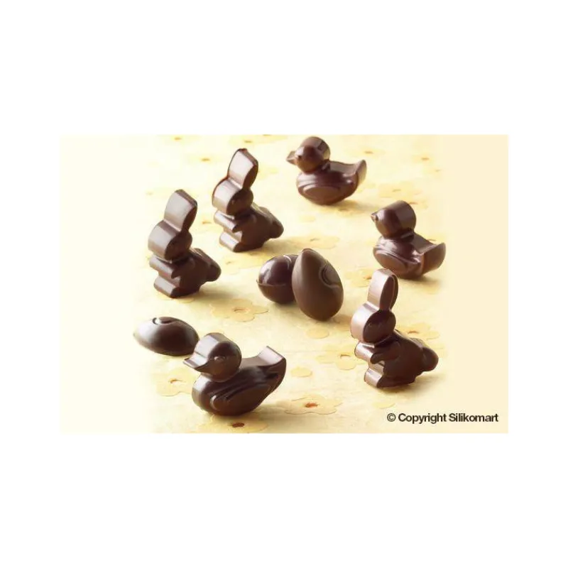Thème Pâques | Moules Silikomart-SilikoMart EASTER Moule Fritures en chocolat Pâques en silicone 14 pièces