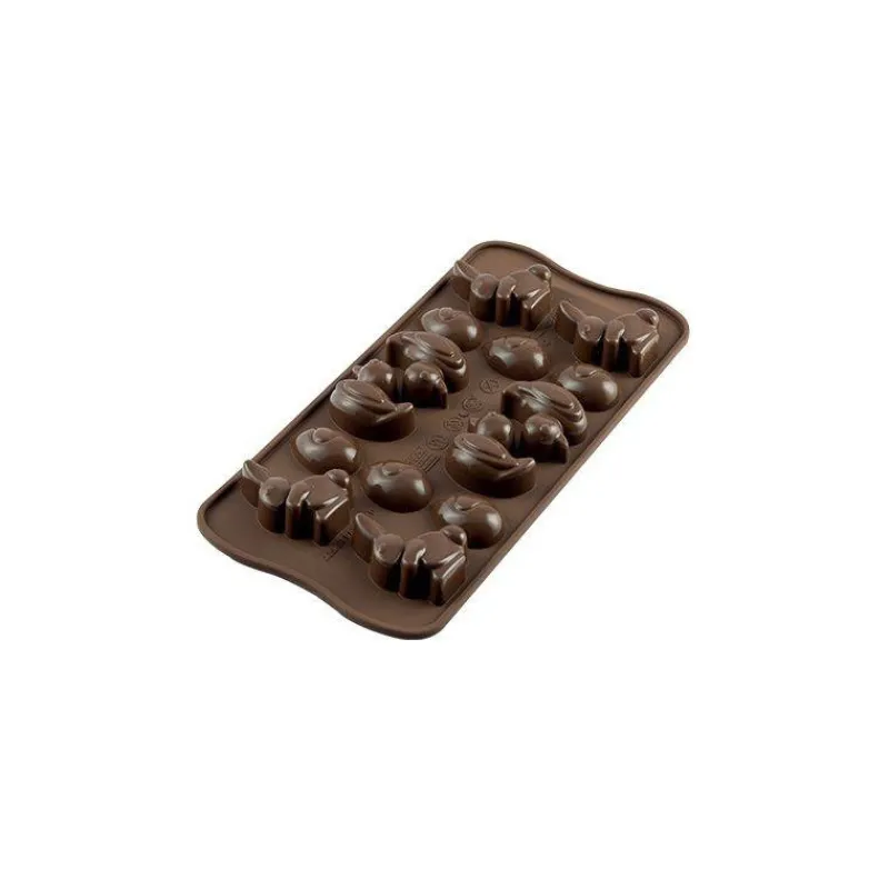 Thème Pâques | Moules Silikomart-SilikoMart EASTER Moule Fritures en chocolat Pâques en silicone 14 pièces