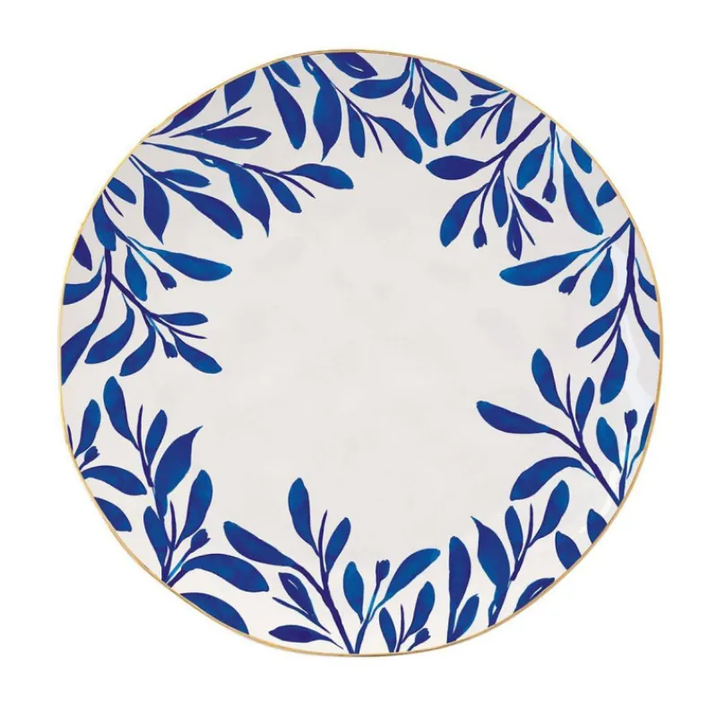 Assiettes Plates-Easy Life ELEGANCE BLEU Assiette Plate Porcelaine Easylife D26 SC