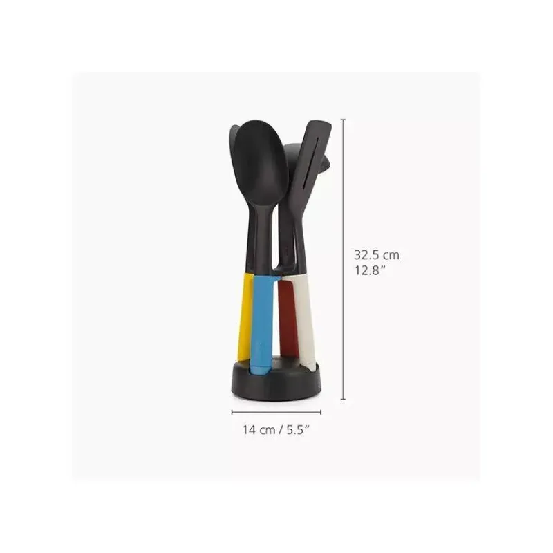 Ensembles Et Sets D'ustensiles-Joseph Joseph Elevate Set de 4 ustensiles de cuisine et leur support de rangement  SC