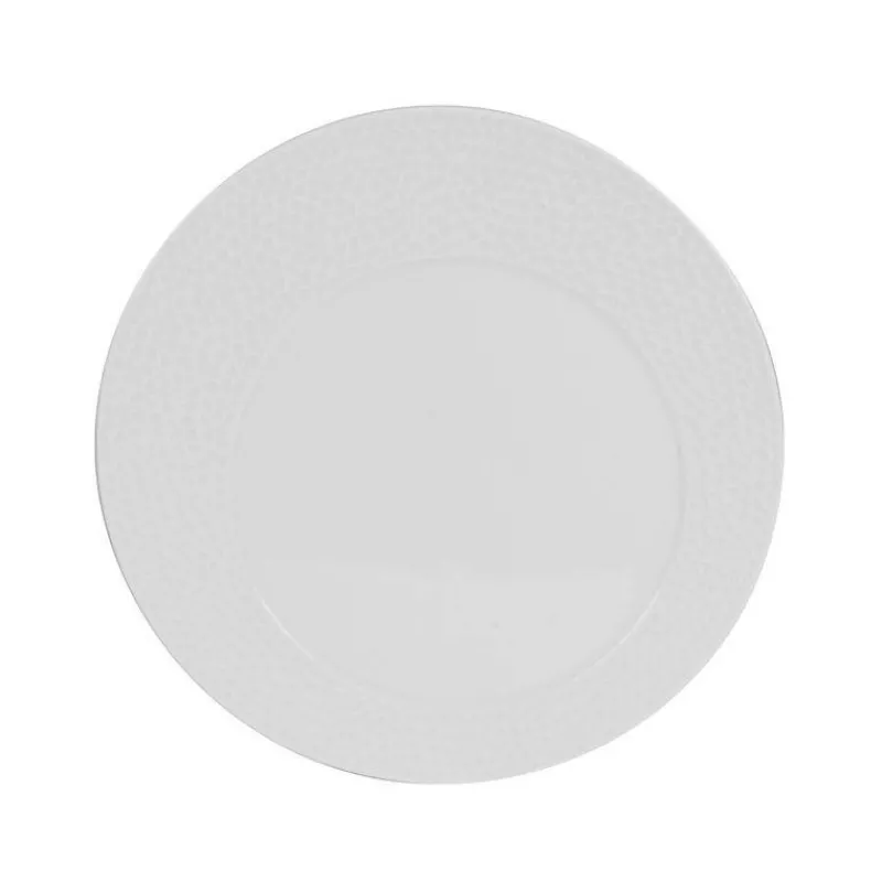 Assiettes Plates-TABLE PASSION ELLIPSE Assiette plate en Porcelaine à relief D28