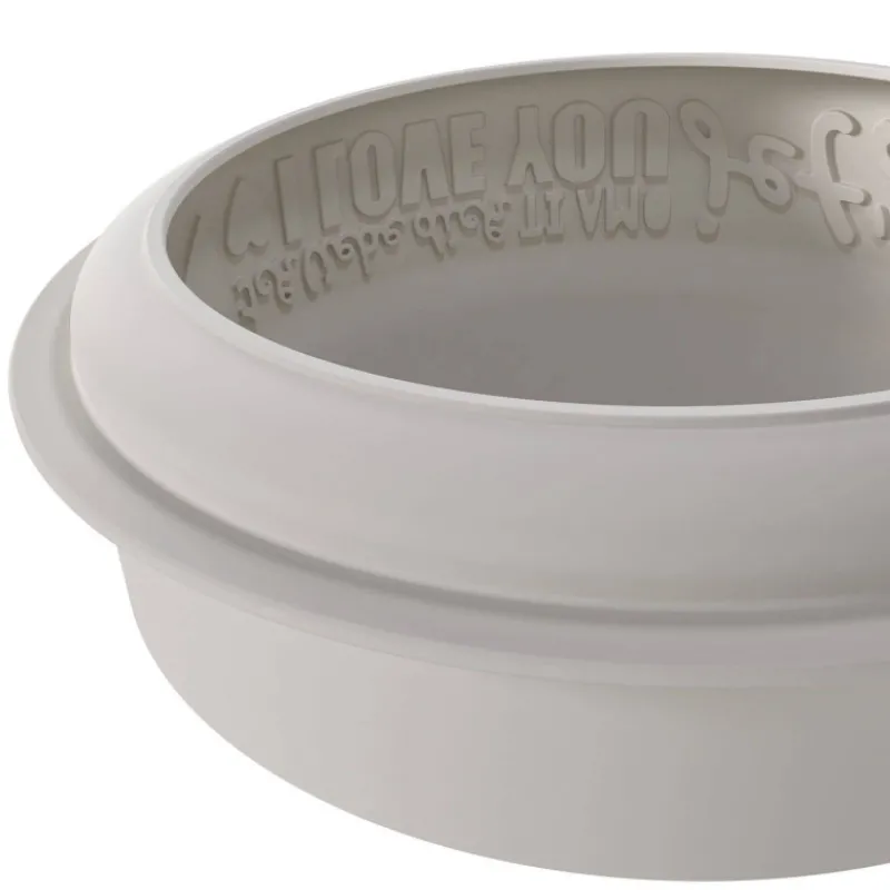 Thème Saint Valentin | Moules Silikomart-SilikoMart ENDLESS LOVE Moule rond Mots incrustés en silicone 3Design D19 cm  SC