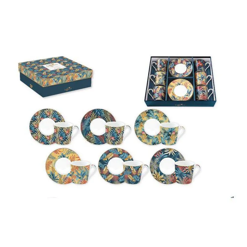 Tasses Expresso-Easy Life EQUATORIAL Coffret Tasse café Expresso Porcelaine - les 6 SC