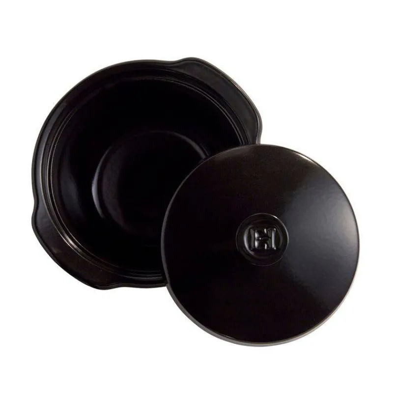Faitouts Avec Revêtement | Faitouts-Emile HENRY Faitout One Pot  D22 4L  Céramique Flame Fusain SC