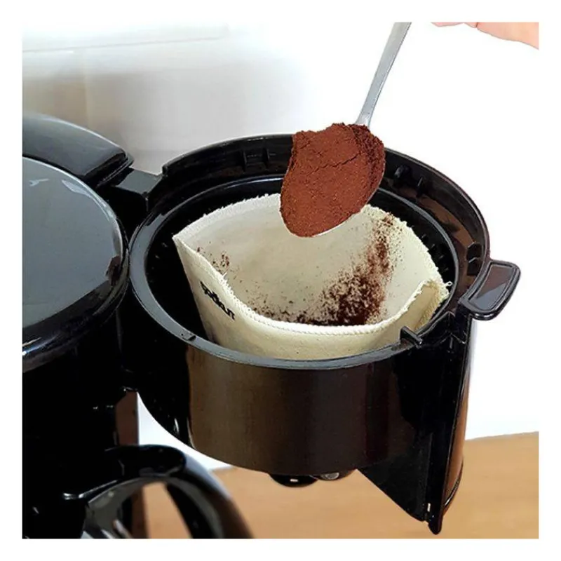 Pièces Détachées Cafetières Italiennes-COOKUT Filtre à café permanent en coton naturel Taille N°4 SC