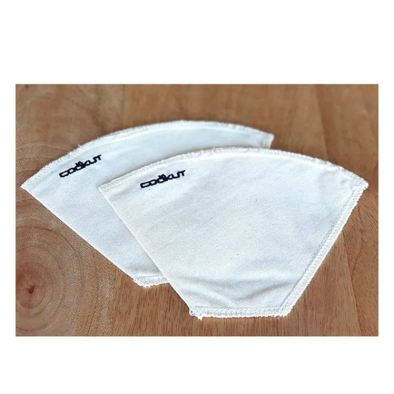 Pièces Détachées Cafetières Italiennes-COOKUT Filtre à café permanent en coton naturel Taille N°4 SC