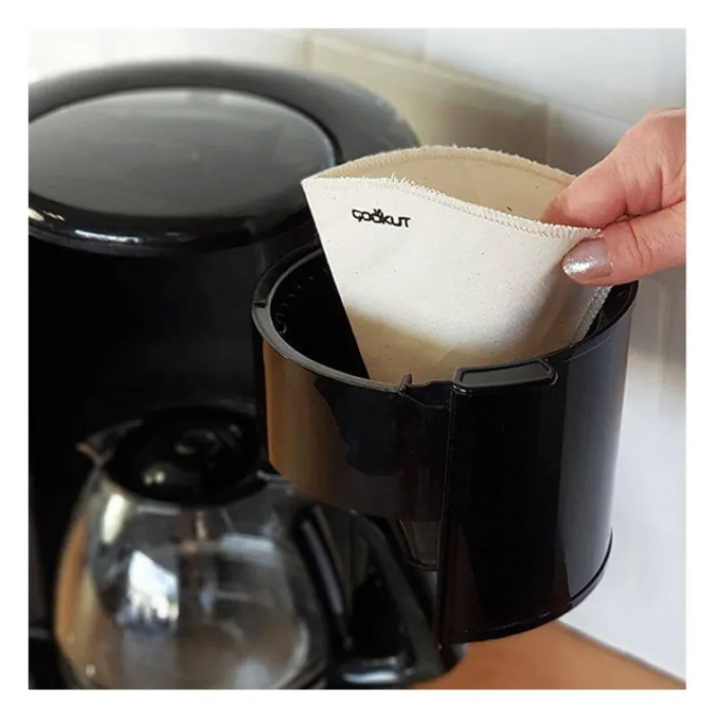 Pièces Détachées Cafetières Italiennes-COOKUT Filtre à café permanent en coton naturel Taille N°4 SC