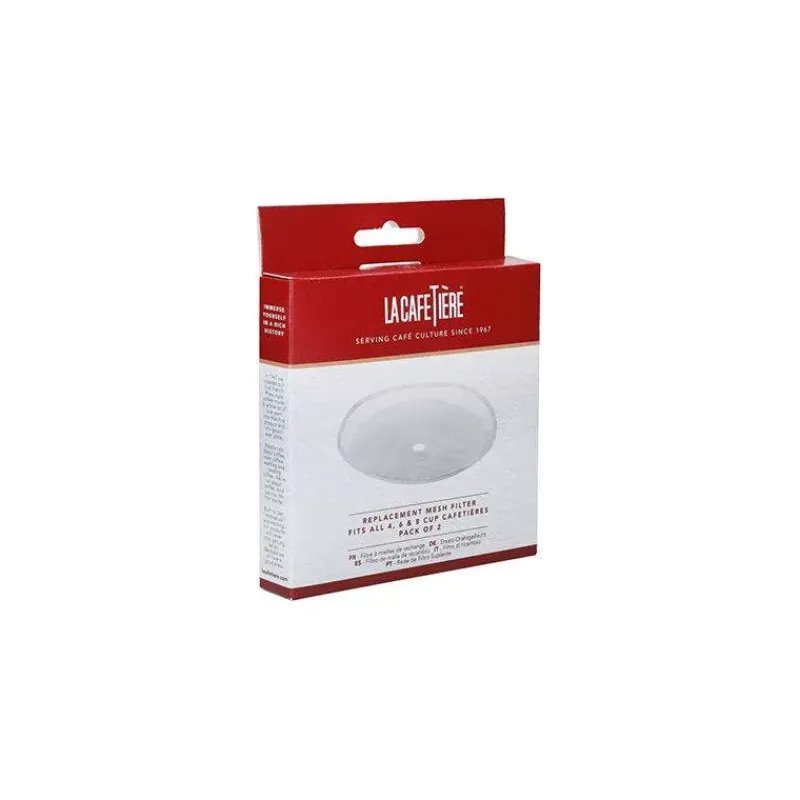 Théières, Cafetières Et Accessoires-Kitchen Craft Filtre de rechange pour cafetière à piston 4, 6, 8 Tasses La Cafetière - Lot de 2