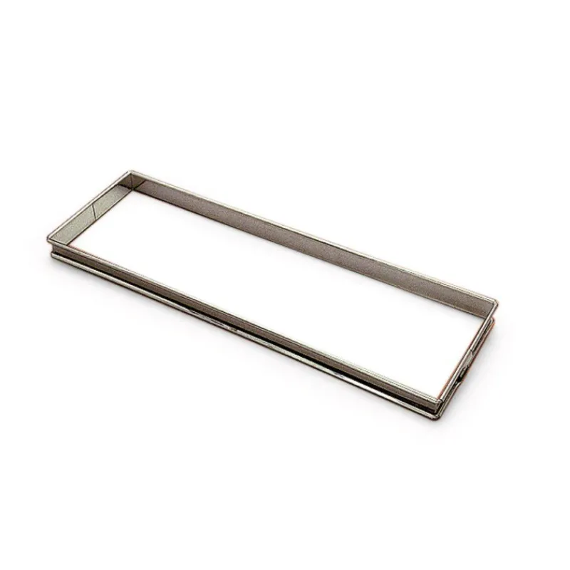 Moules À Tarte | Cercles À Mousse-GOBEL Flan rectangulaire à Tarte Inox bord roulé sur fil   350