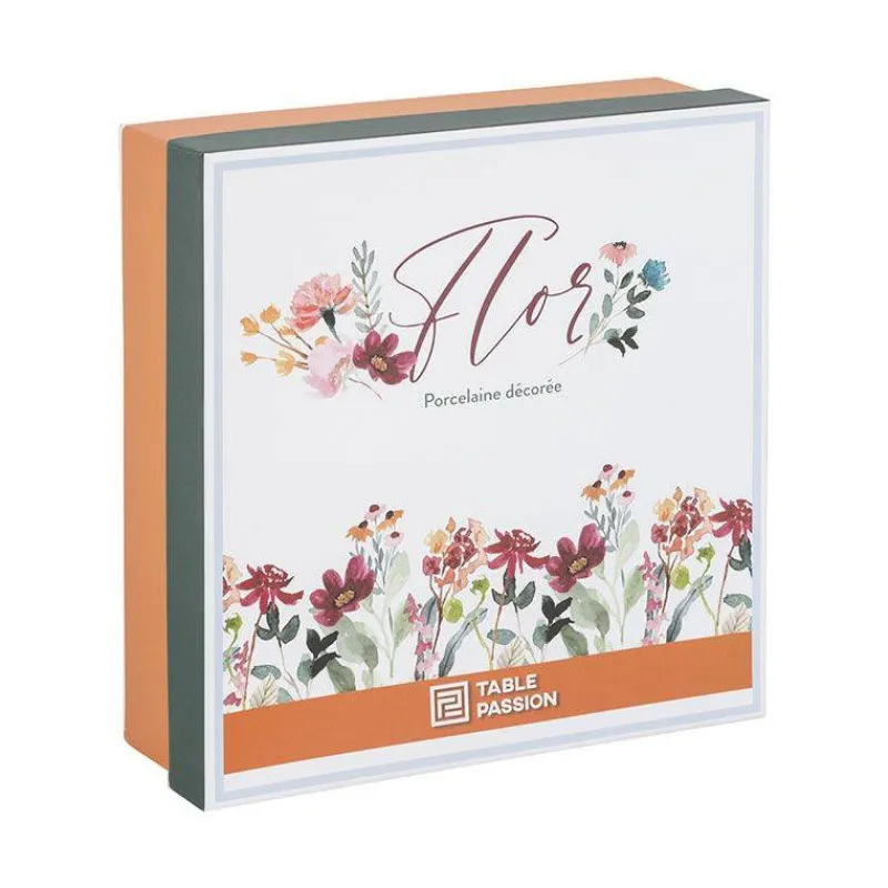 Mugs-TABLE PASSION FLOR Coffret Mug en porcelaine 35 cl - Les 4