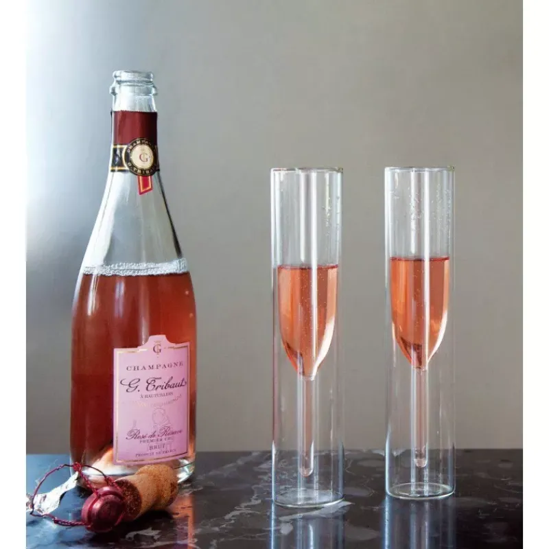 Flûtes À Champagne Et Coupes-WD Lifestyle Flûte à champagne Double paroi verre Tube 15 cl - Les 2