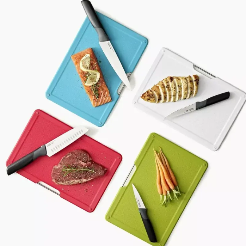 Coffrets Couteaux Cuisine-Joseph Joseph Folio Plus Set 8 pièces Couteaux et Planches à découper Gris Argent