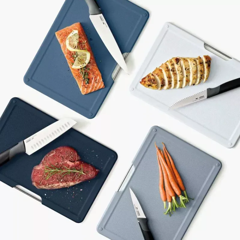 Coffrets Couteaux Cuisine-Joseph Joseph Folio Plus Set 8 pièces Couteaux et Planches à découper Gris graphite