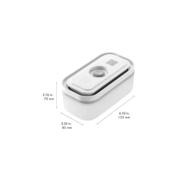 Boites De Rangement-ZWILLING FRESH & SAVE Set de 3 Boîtes Plastique sous-Vide Tailles 0,4 L 1,1L 2,3 L