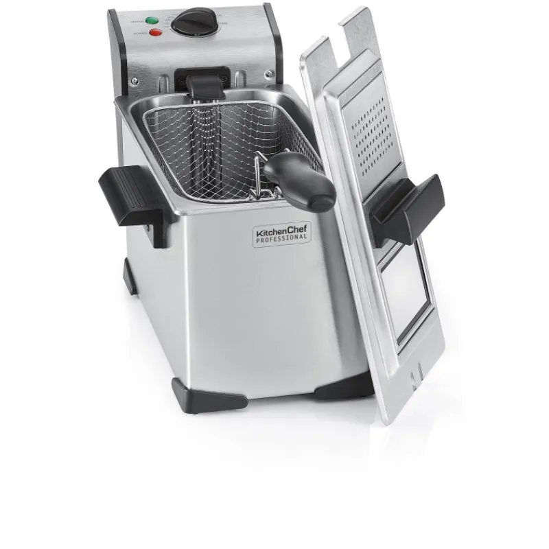 Friteuses Électriques | Friteuses Électriques-KitchenChef Friteuse électrique Type Pro Inox 1 Cuve