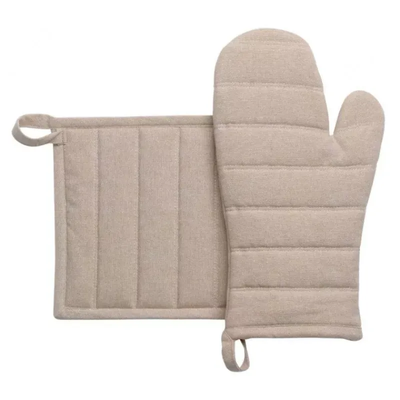 Maniques Et Gants | Gants Et Maniques-WINKLER Gant + Manique Coton recyclé JONA Beige Naturel