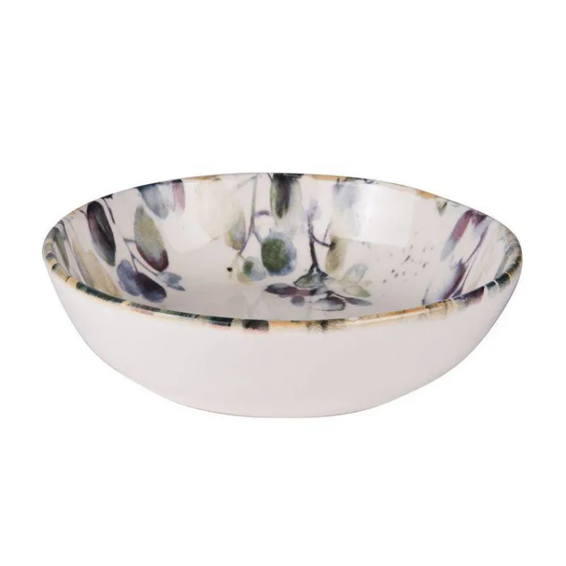 Assiettes Creuses-TABLE PASSION GARDEN Assiette creuse Pâtes Salade en Faïence D22