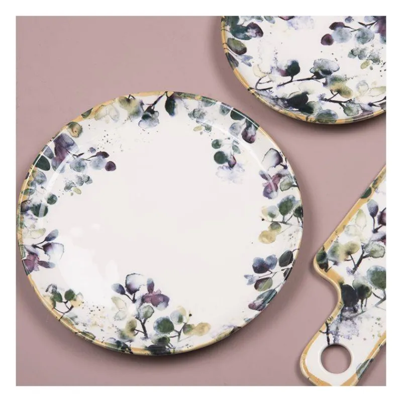 Plats À Fromage | Accessoires Pour L'apéritif-TABLE PASSION GARDEN Planche Apéro Tapas plateau Fromage Plat Cake  faïence 47 x 15