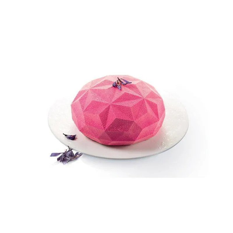 Moules Silikomart | Moules À Gâteaux Silicone-SilikoMart GEMMA Moule rond à facettes en silicone 3Design D20.5 cm SC