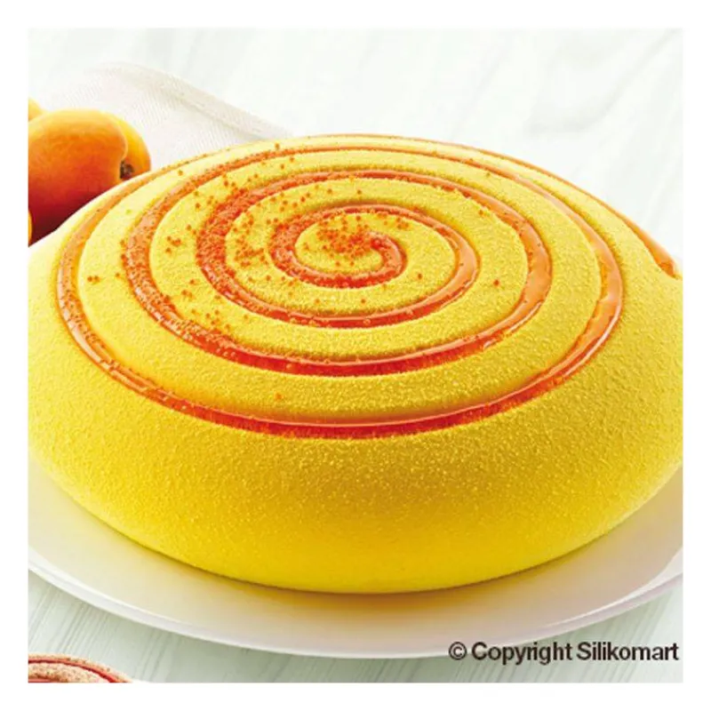 Moules Silikomart | Moules À Gâteaux Silicone-SilikoMart GIROTONDO Moule rond spirales en silicone 3Design D22 cm