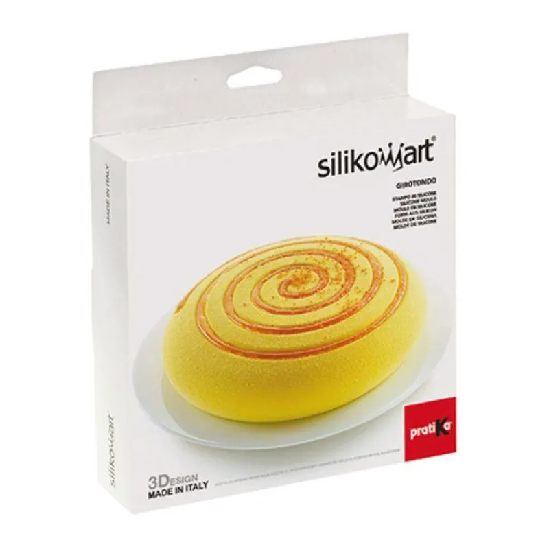 Moules Silikomart | Moules À Gâteaux Silicone-SilikoMart GIROTONDO Moule rond spirales en silicone 3Design D22 cm