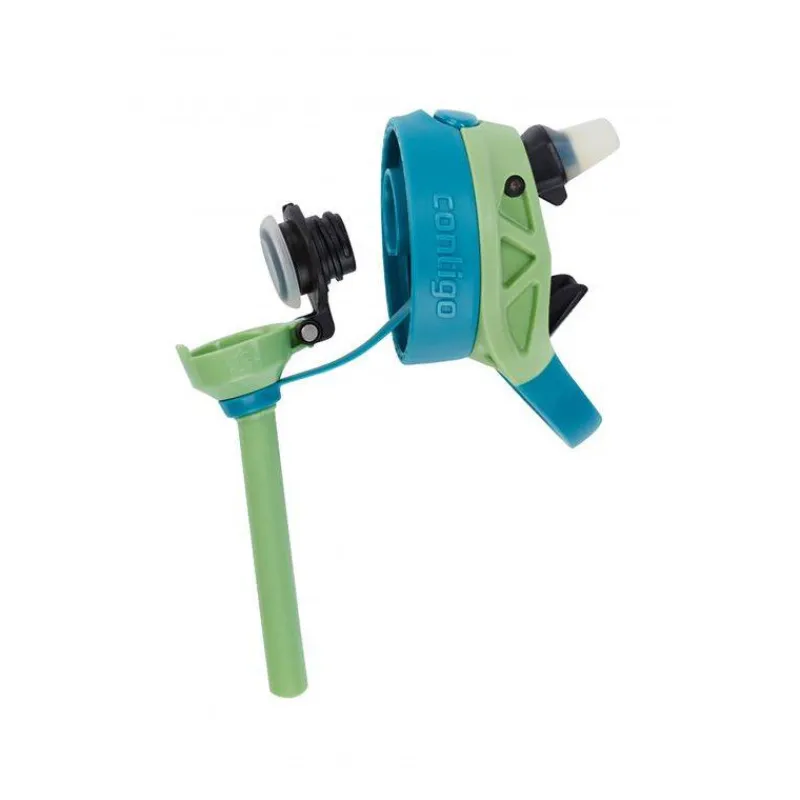 Gourdes | Verres Et Tasses Pour Enfants-Contigo GIZMO Flip Gourde enfant avec paille BLEU Dinosaure 420 ml