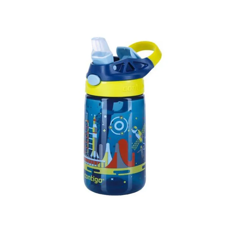Gourdes | Verres Et Tasses Pour Enfants-Contigo GIZMO Flip Gourde enfant avec paille BLEU Nautical Space 420 ml