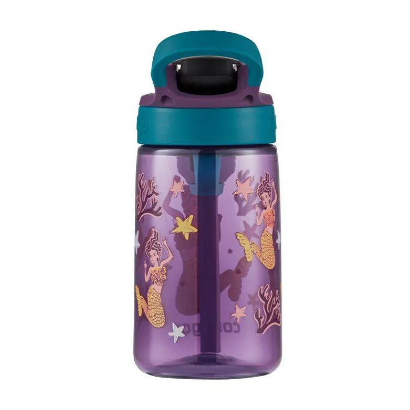 Gourdes | Verres Et Tasses Pour Enfants-Contigo GIZMO Flip Gourde enfant avec paille Violet Sirènes 420 ml