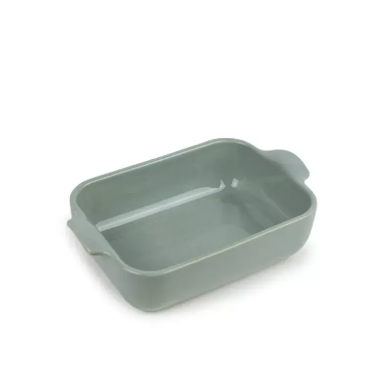 Plats À Rôtir Et Gratins-Esprit de Cuisine GOURMANDE Plat à Four en Céramique rectangle 19x13 BRETAGNE CERAMIQUE INDUSTRIE  Vert amande