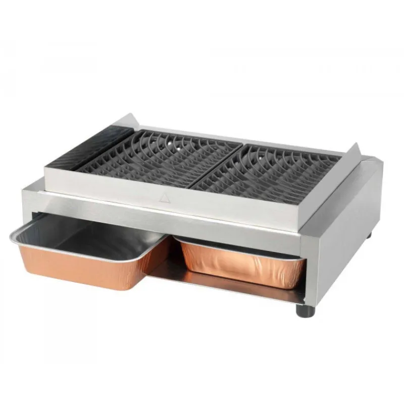 Plancha Électrique | Krampouz Plancha-KRAMPOUZ Gril Barbecue électrique Mythic XL 3400 W plaque fonte émaillée  