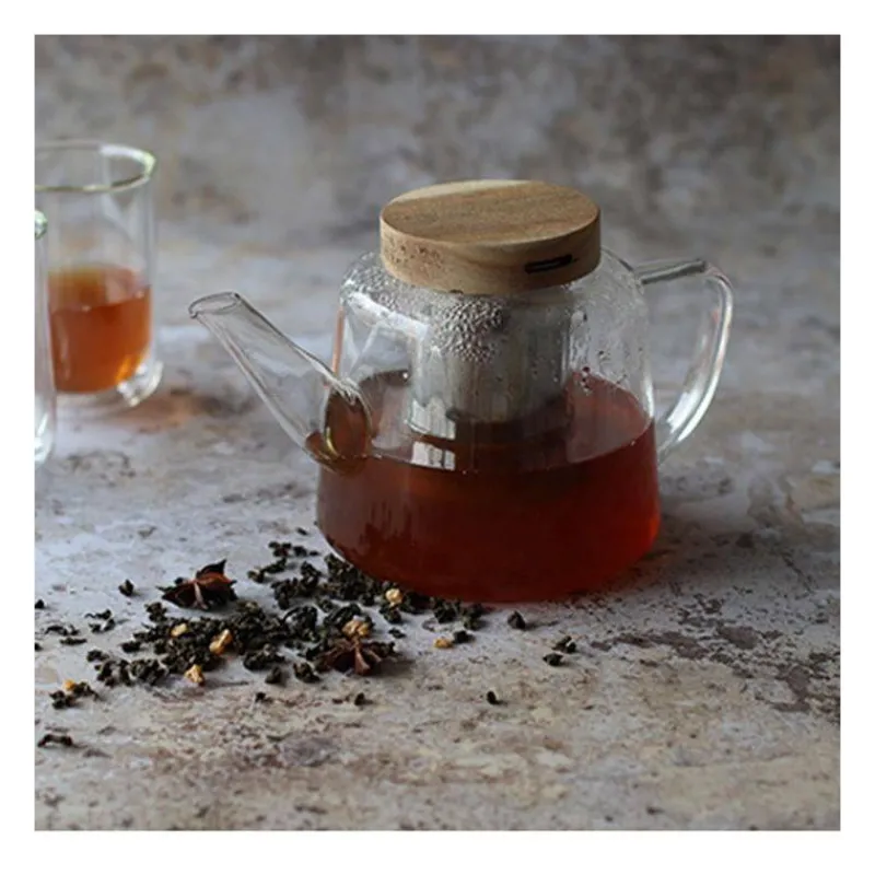 Théières, Cafetières Et Accessoires | Théière En Verre-OGO GUSTAVE Théière en verre borosilicate bouchon bois 1L