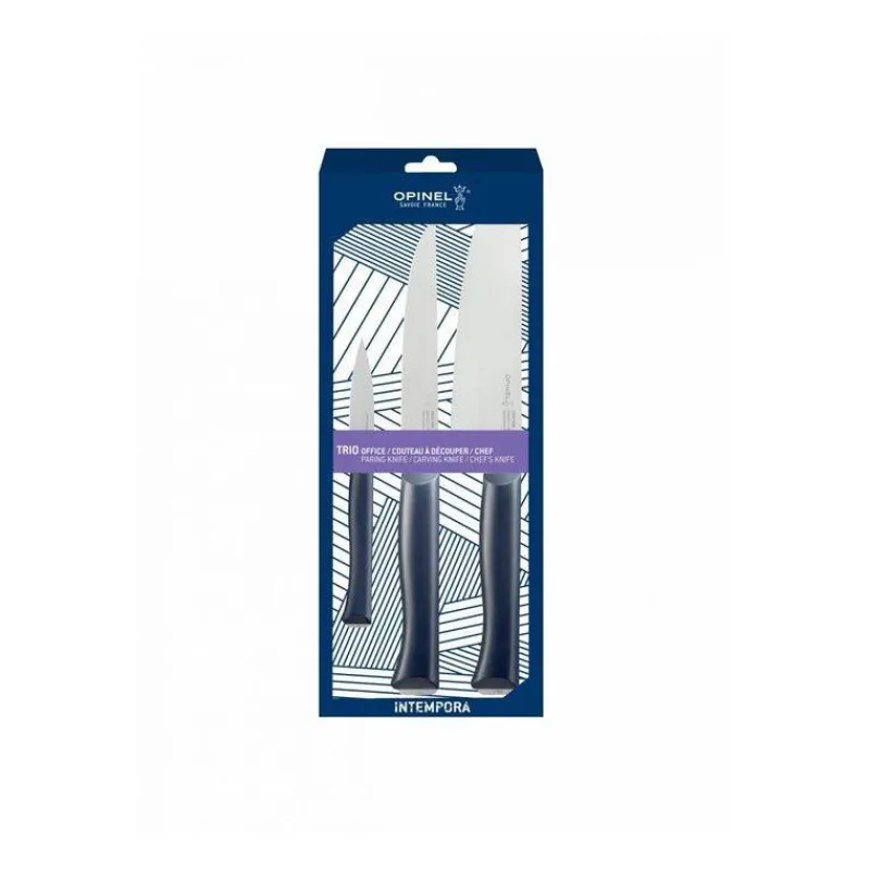 Couteaux D'office | Blocs Et Ensembles De Couteaux-OPINEL INTEMPORA Coffret 3 couteaux Trio - Couteau d´office, à découper, de chef SC