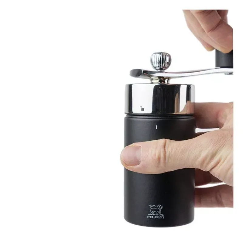 Moulins À Épices-PEUGEOT ISEN Moulin à Muscade Bois et inox à manivelle 15 cm Noir mat