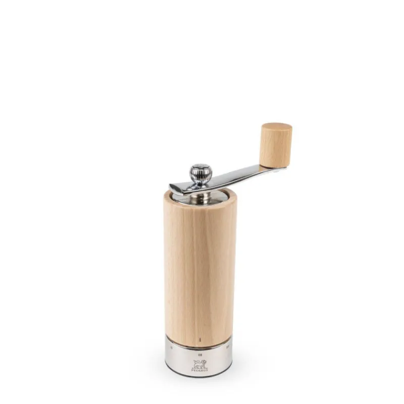 Moulins À Poivre Peugeot | Moulins À Poivre-PEUGEOT ISEN Moulin à Poivre Bois et inox à manivelle 18 cm Naturel