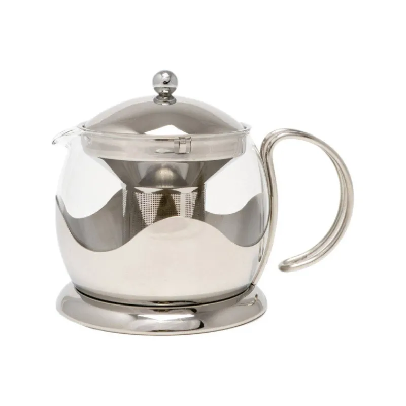 Théières, Cafetières Et Accessoires | Théière En Verre-Kitchen Craft IZMIR Théière inox et verre 1.2 L avec infuseur La Cafetière KitchenCraft 4 tasses