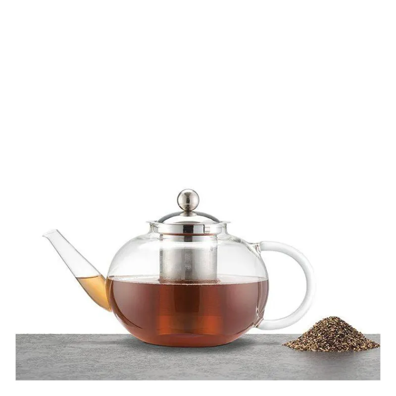 Théières, Cafetières Et Accessoires | Théière Inox-Kitchen Craft IZMIR Théière inox et verre 1.4L avec infuseur La Cafetière KitchenCraft 6 tasses
