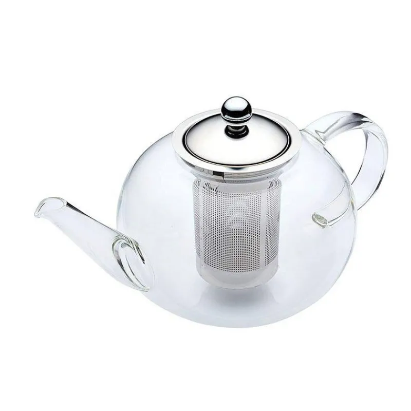 Théières, Cafetières Et Accessoires | Théière Inox-Kitchen Craft IZMIR Théière inox et verre 1.4L avec infuseur La Cafetière KitchenCraft 6 tasses