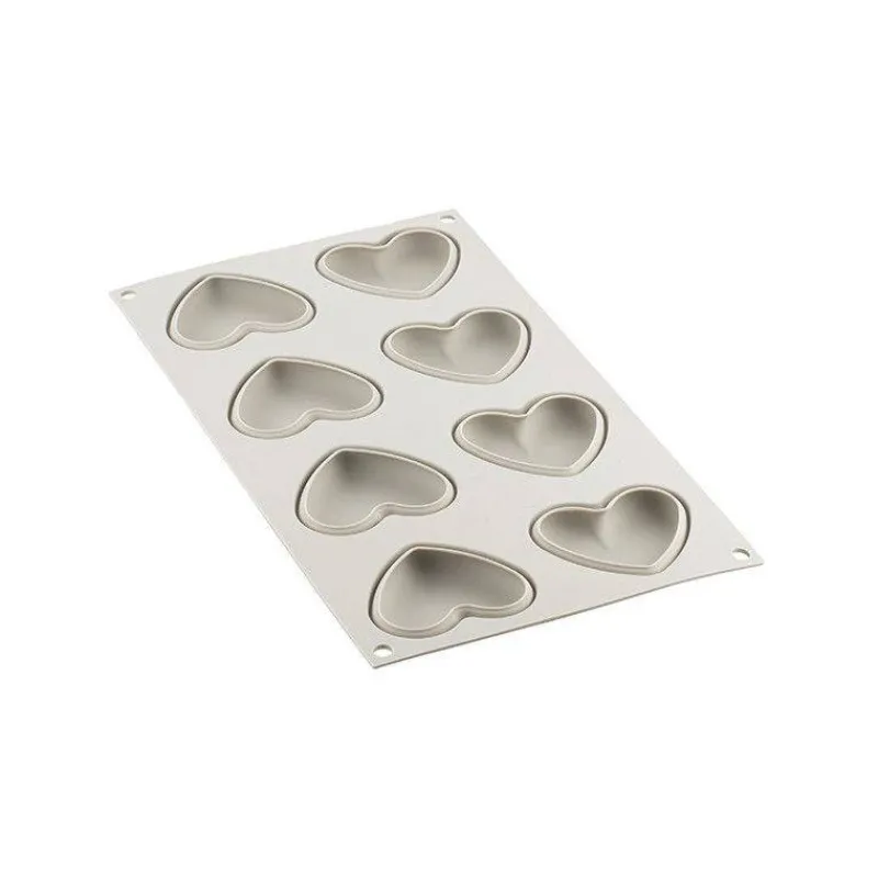 Thème Saint Valentin | Moules À Tarte-SilikoMart KIT MINI TARTE PETIT AMOUR cercle tarte et moule décor coeur en silicone 3Design  SC