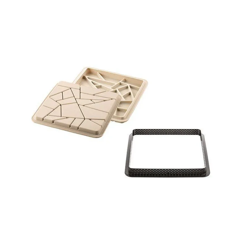 Moules À Tarte | Moules À Gâteaux-SilikoMart KIT TARTE LIBERTY cercle tarte et moule en silicone 3Design