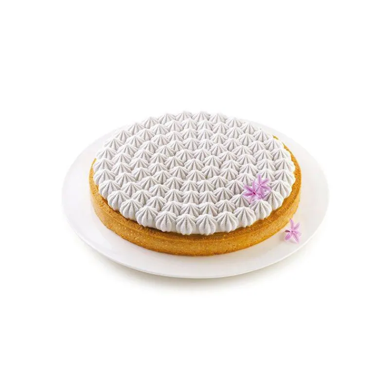 Moules À Tarte | Moules À Gâteaux-SilikoMart KIT TARTE MERINGUE cercle tarte et moule décor meringue en silicone 3Design