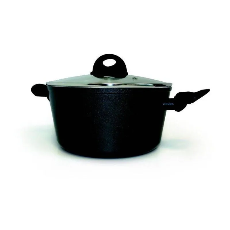 Faitouts Avec Revêtement | Faitouts-BEKA KITCHEN ROC FAITOUT Fonte Aluminium revêtu NOIR Moucheté D24 SC