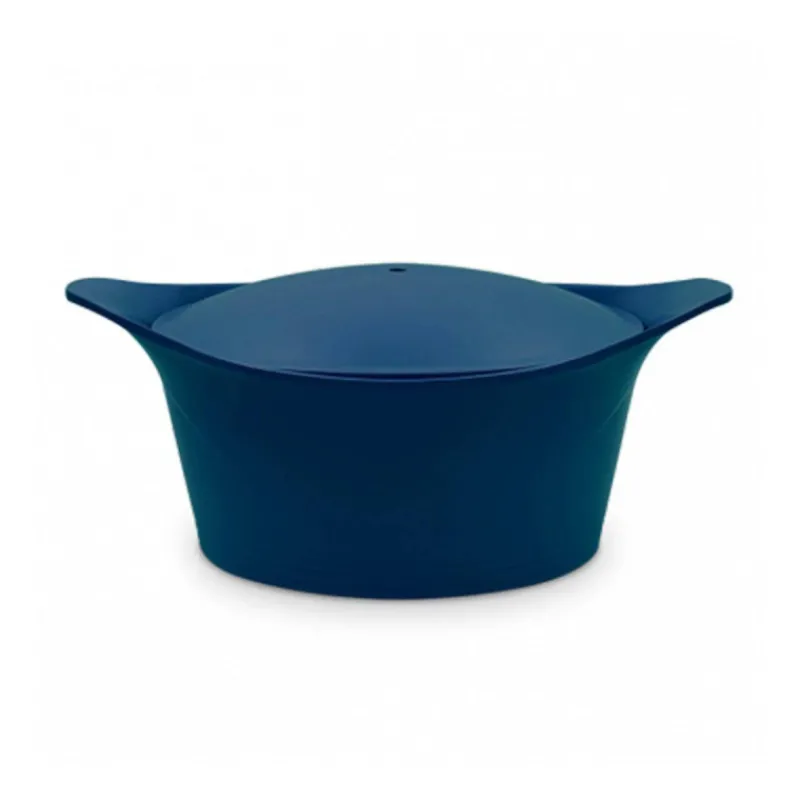 L'incroyable Cocotte Cookut | Cocottes En Fonte Aluminium-COOKUT L´incroyable Cocotte Revêtement céramique Bleu Myrtille - Sans Bouton Ni Manique 24 cm