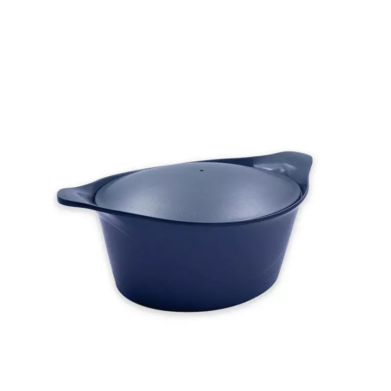 L'incroyable Cocotte Cookut | Cocottes En Fonte Aluminium-COOKUT L´incroyable Cocotte Revêtement céramique Bleu Myrtille Corps seul 33 cm