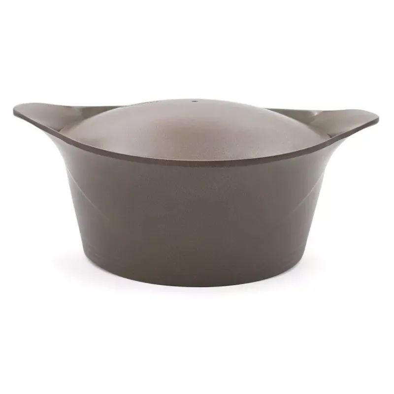 L'incroyable Cocotte Cookut | Cocottes En Fonte Aluminium-COOKUT L´incroyable Cocotte Revêtement céramique Moka - Sans Bouton Ni Manique 28 cm