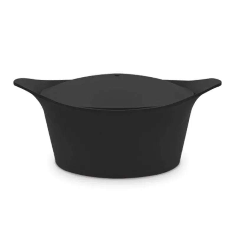 L'incroyable Cocotte Cookut | Cocottes En Fonte Aluminium-COOKUT L´incroyable Cocotte Revêtement céramique Noir Graphite - Sans Bouton Ni Manique 24 cm