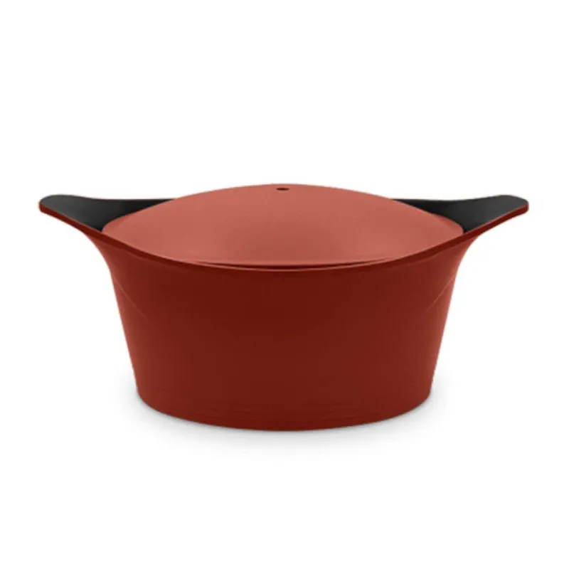 L'incroyable Cocotte Cookut | Cocottes En Fonte Aluminium-COOKUT L´incroyable Cocotte Revêtement céramique Rouge Passion - Sans Bouton Ni Manique 24 cm