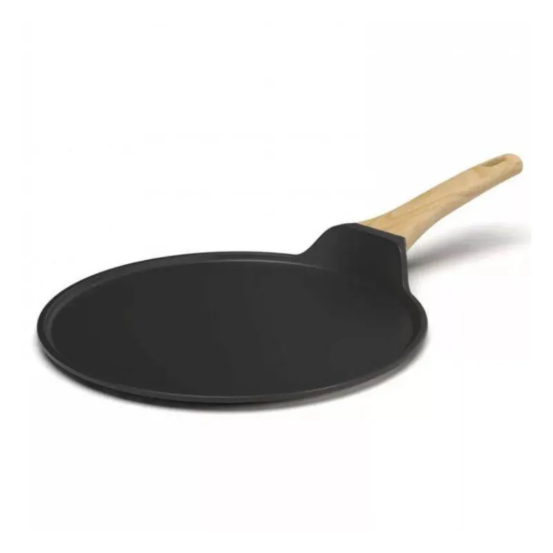 Crêpes | Poêles Avec Revêtement Céramique-COOKUT L´incroyable Crêpière Poêle à Crêpes Plancha Revêtement Céramique 28 cm - Noir Graphite